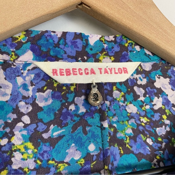 Rebecca Taylor Silk Floral Peasant Blouse - Picture 8 of 12